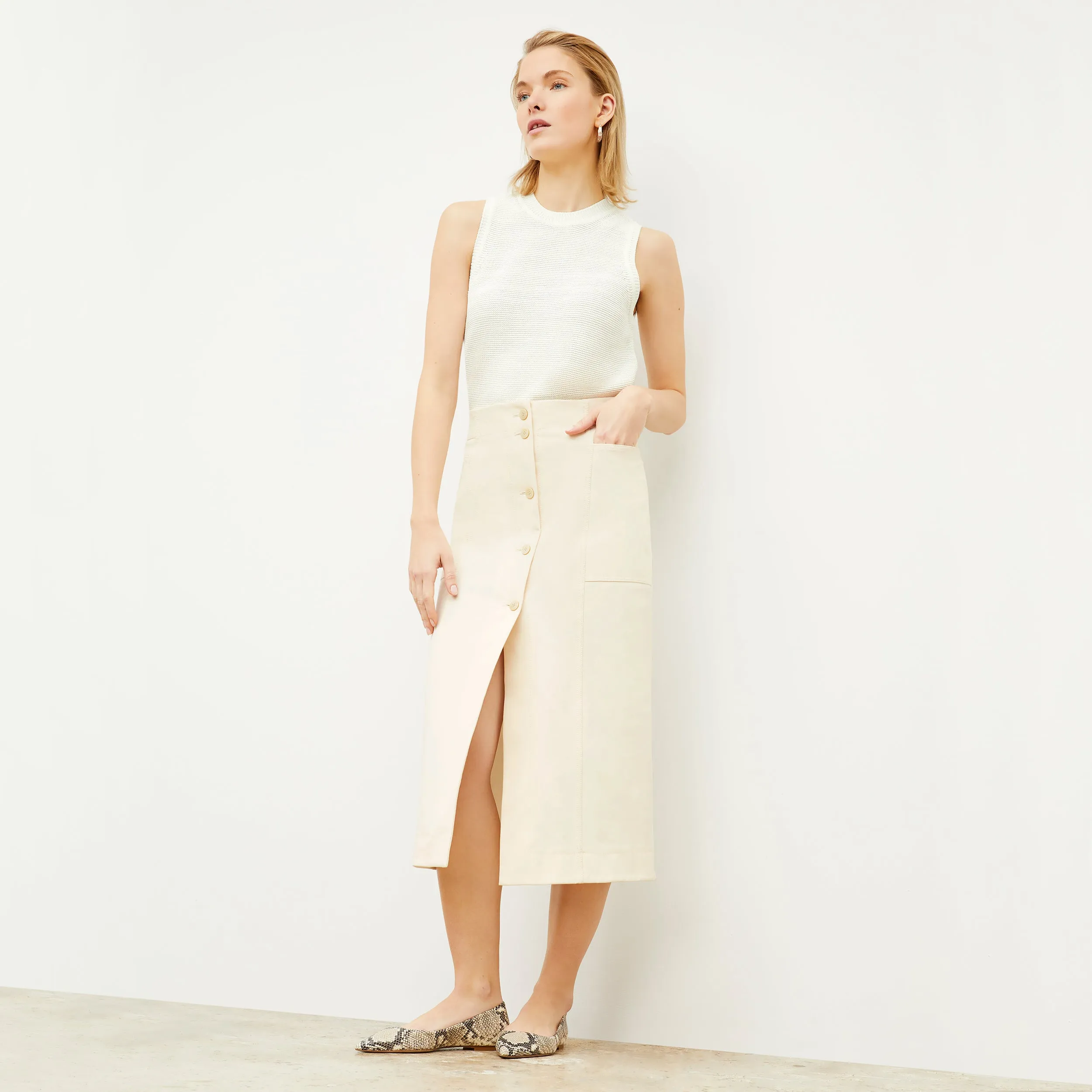 Lane Skirt - Eco Better Than Denim :: Tusk