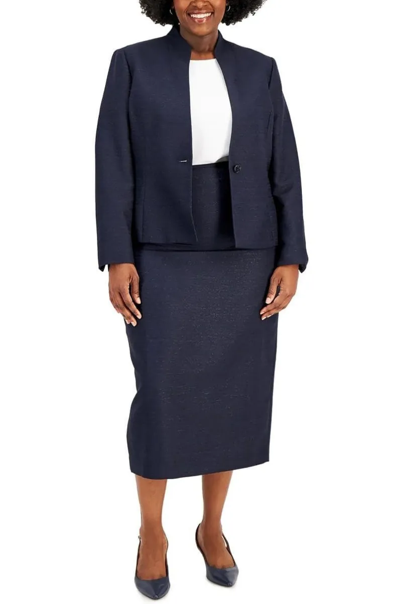 Le Suit Jacket Skirt Suit (Plus Size)