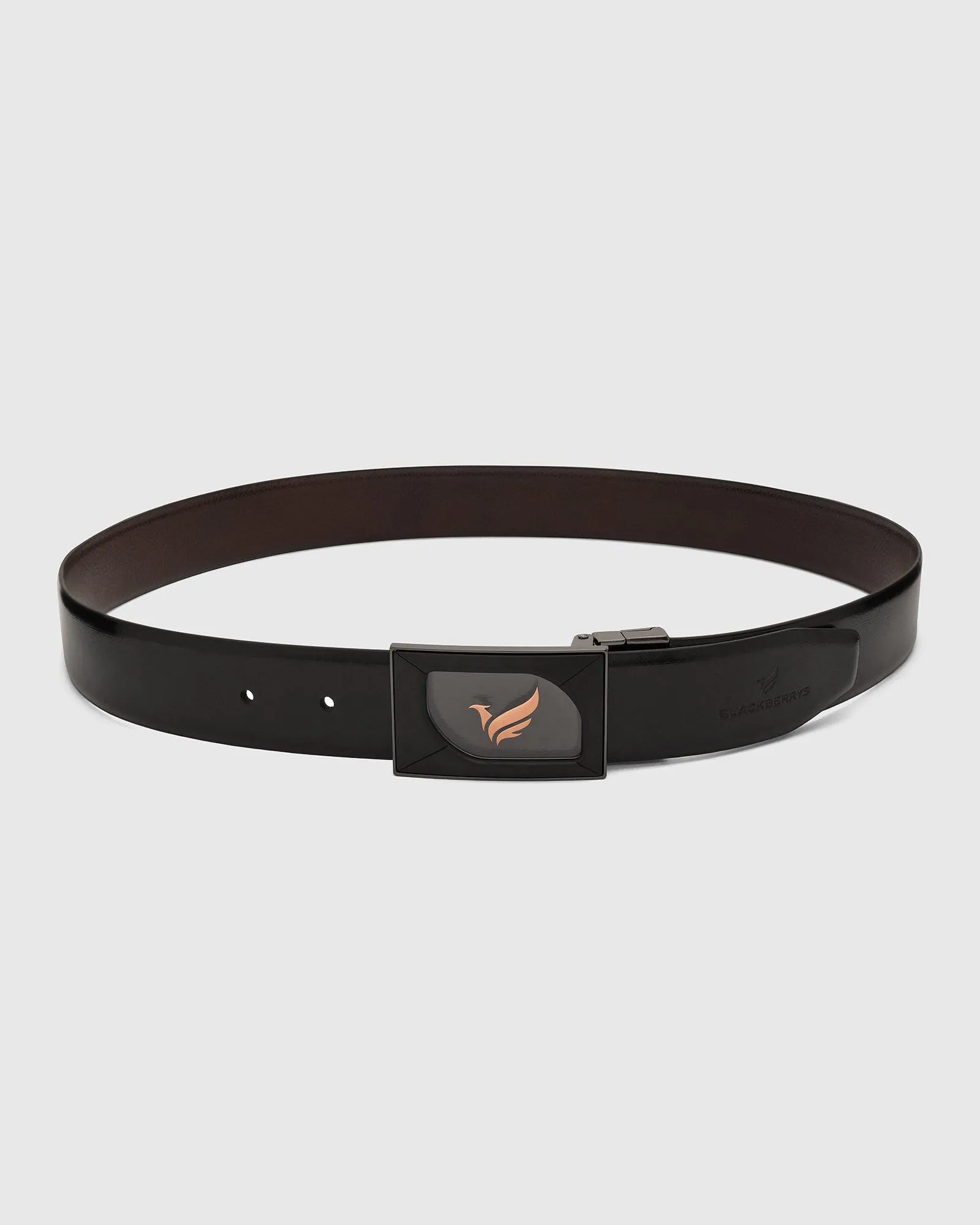 Leather Reversible Black & Brown Solid Belt - Urimon