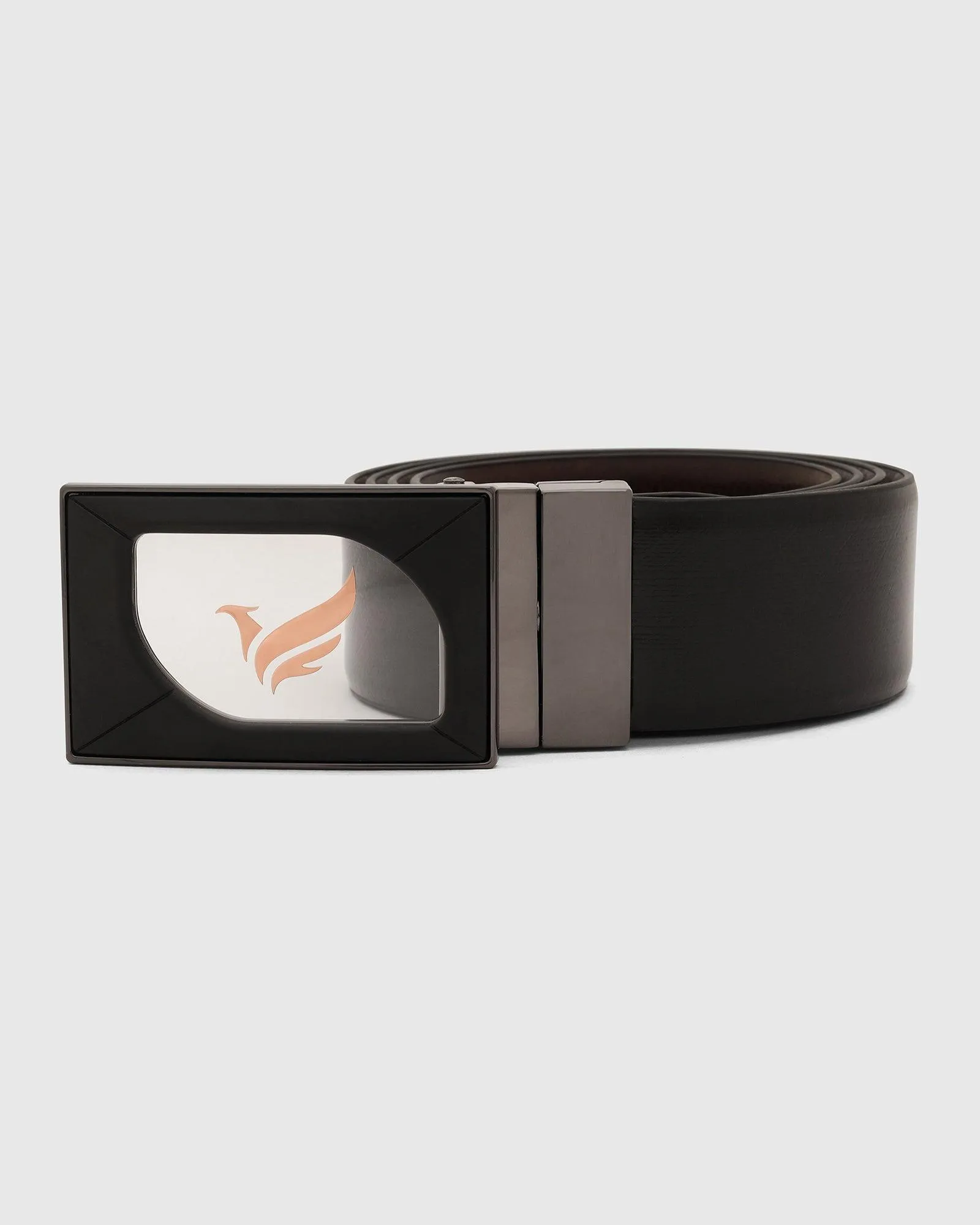 Leather Reversible Black & Brown Solid Belt - Urimon