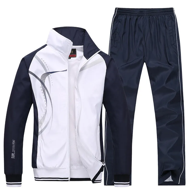 Leisure Sports College Style Two-piece Spring And Autumn Long-sleeved Suit