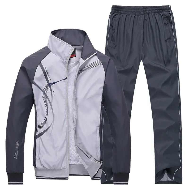 Leisure Sports College Style Two-piece Spring And Autumn Long-sleeved Suit