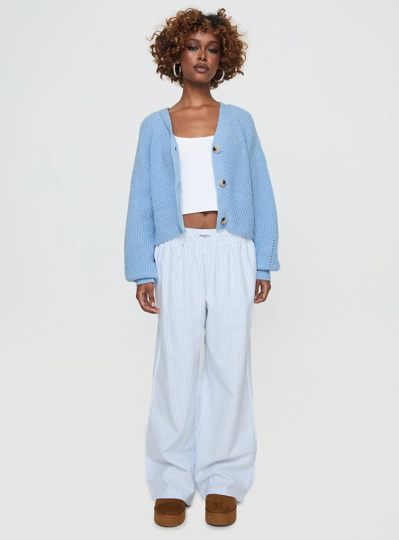 Leskie Cardigan Pale Blue