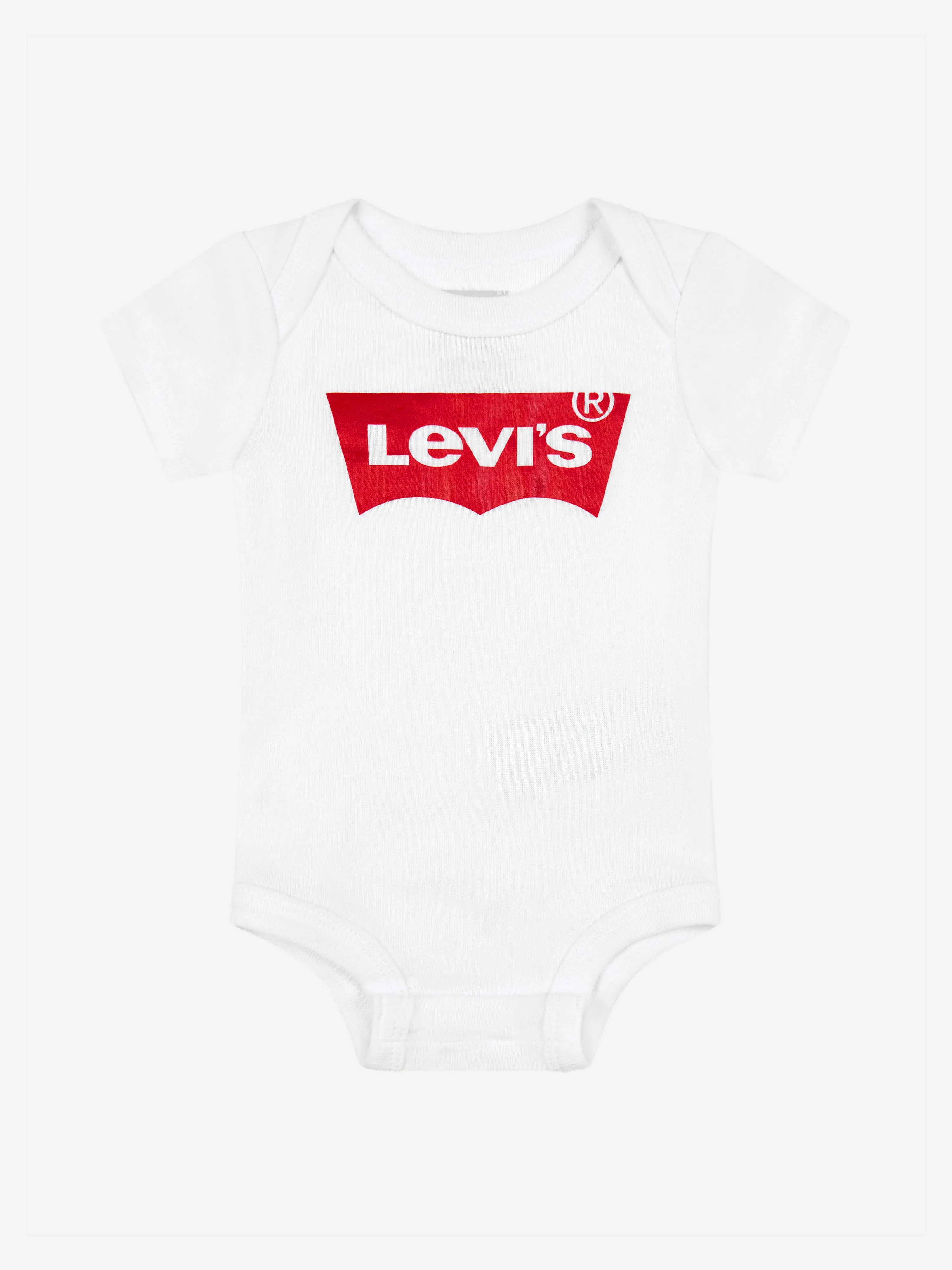 Levi's Baby Bodysuit Hat And Booties Set in White