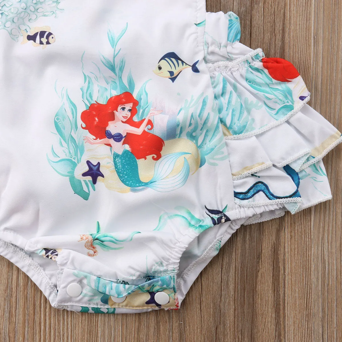 Little Mermaid Romper Set - Baby Girls Clothing Set 2 pieces