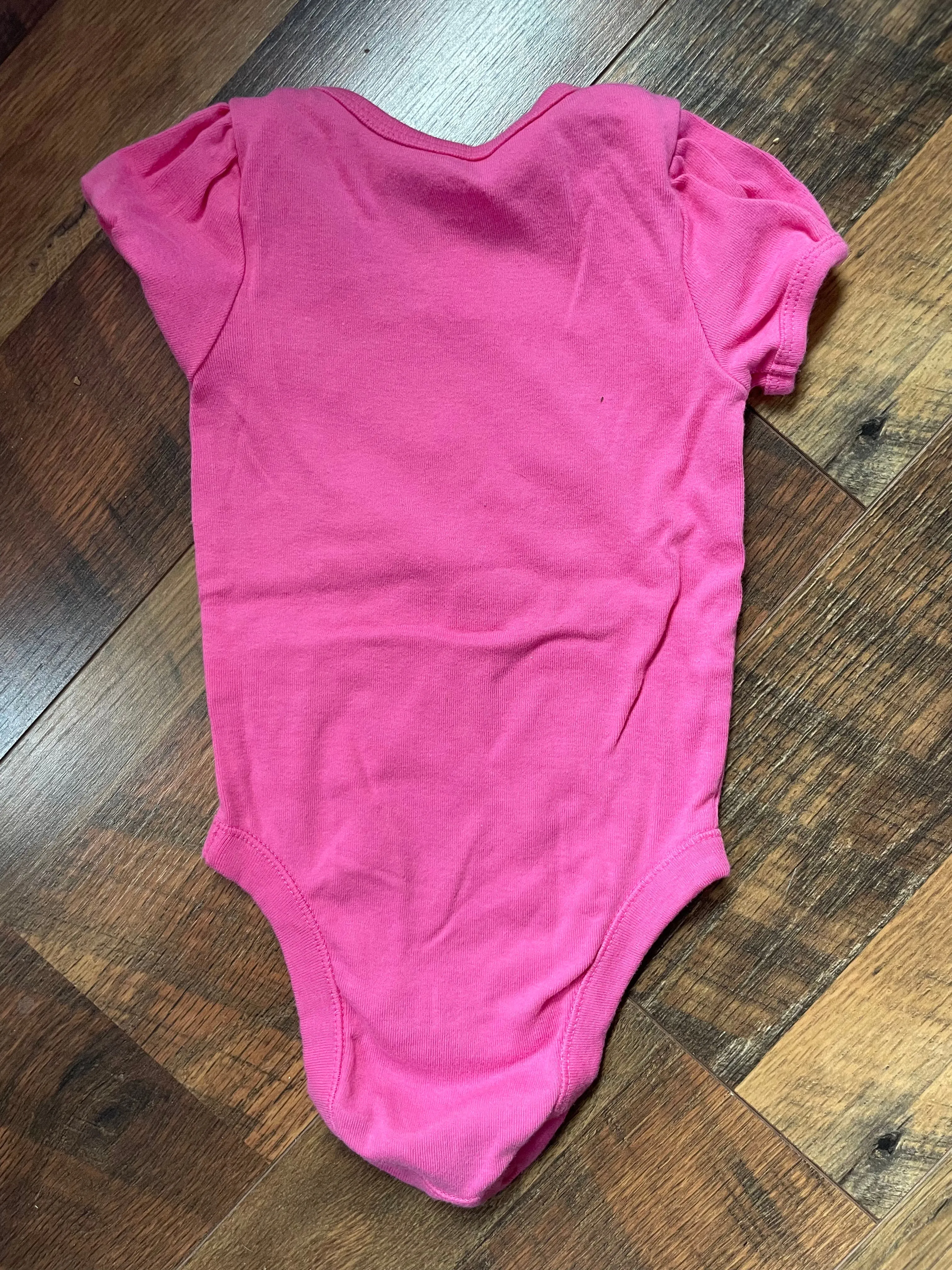 <€€ Baby Girls 6-12 Months Bodysuit Set Pink “Pretty just like Mommy” Short Sleeve Top & Panties