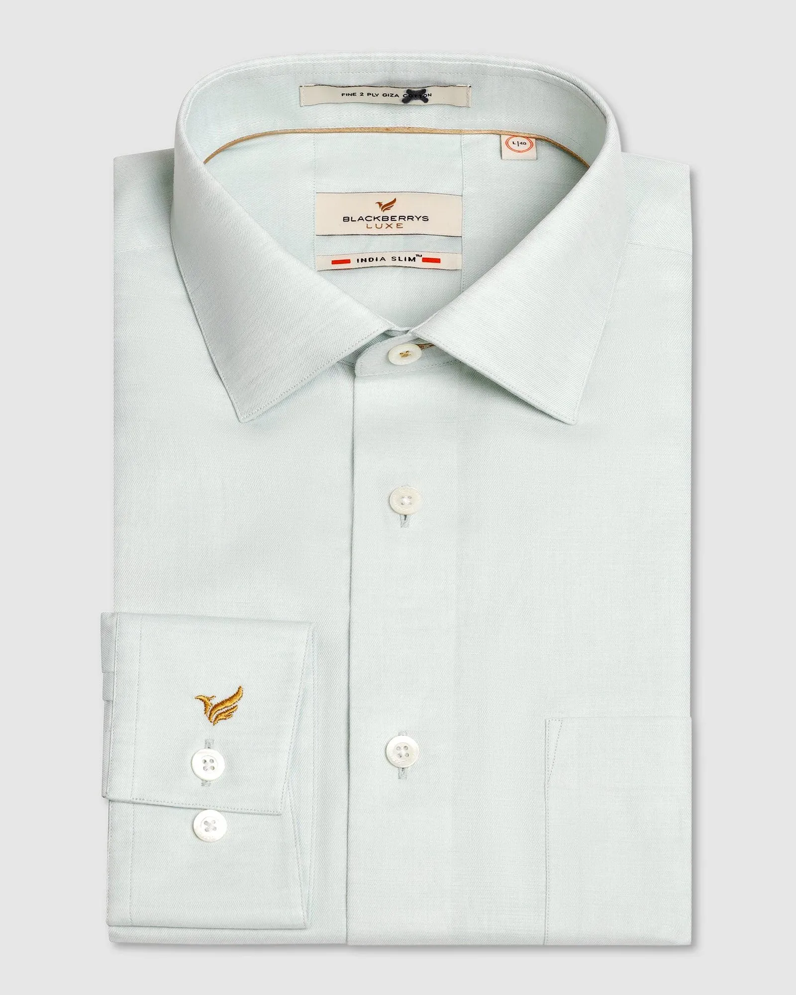 Luxe Linen Formal Green Textured Shirt - Veltry