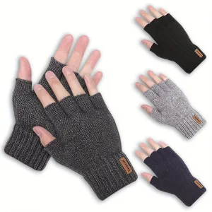 Luxurious Alpaca Wool Half-Finger Gloves - Ultra-Warm & Soft for Cool Weather - Fashionable Design - Premium Blend, Versatile Winter Accessory