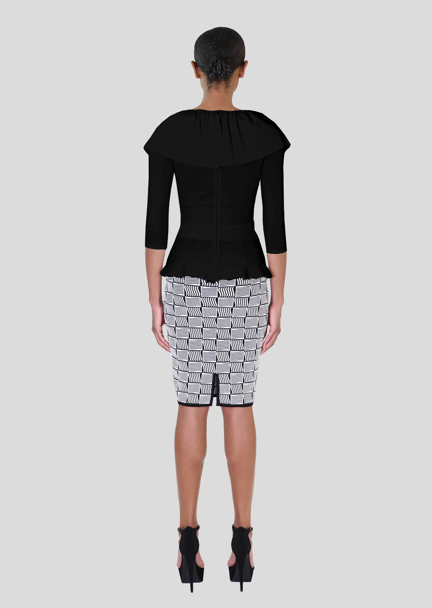 Mathilda -  Modern Contrast Pencil Skirt