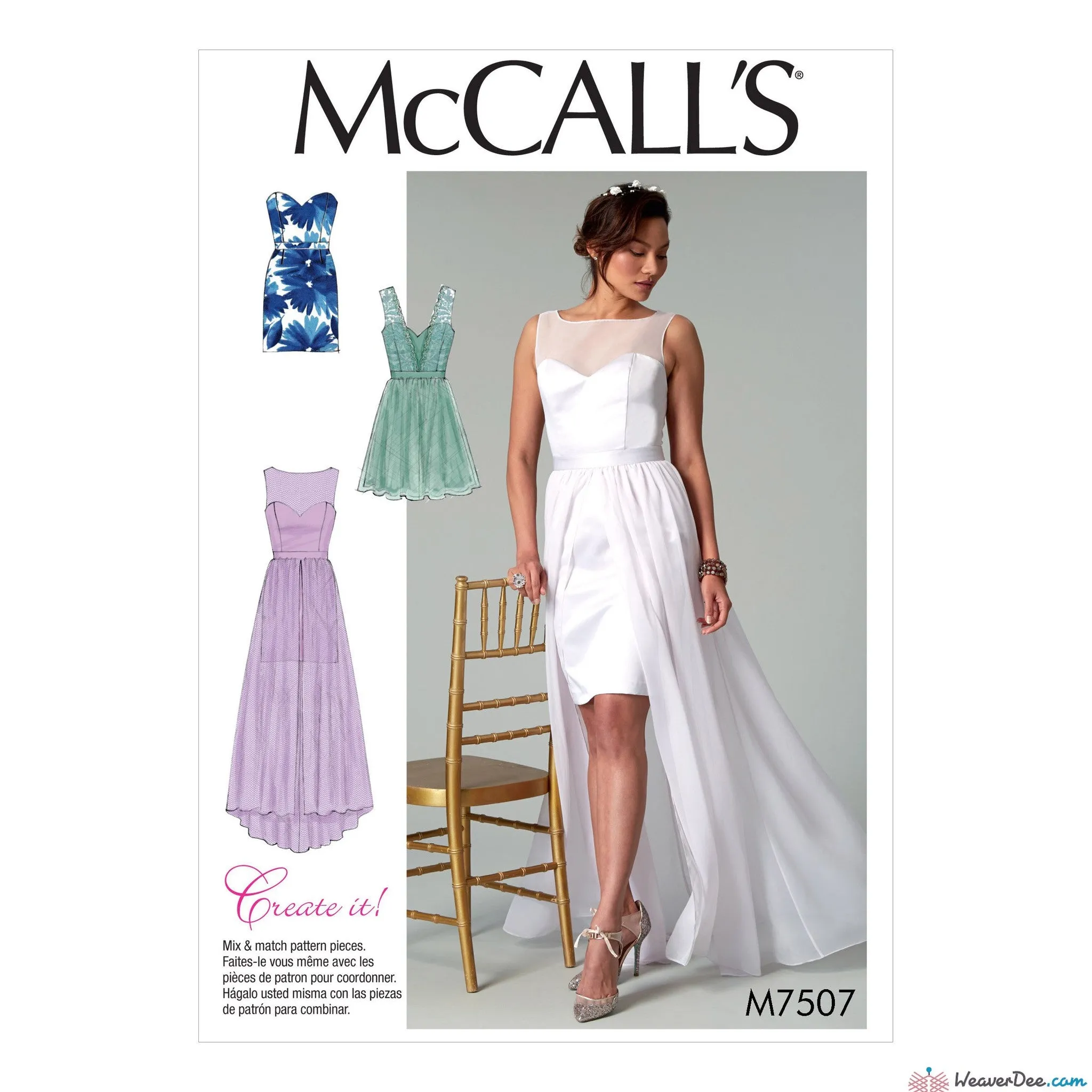 McCall's Pattern M7507 Misses' Mix-and-Match Sweetheart Dresses