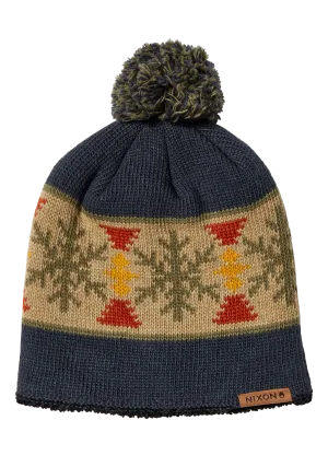 Meister Wool Pom Beanie - Navy / Multi