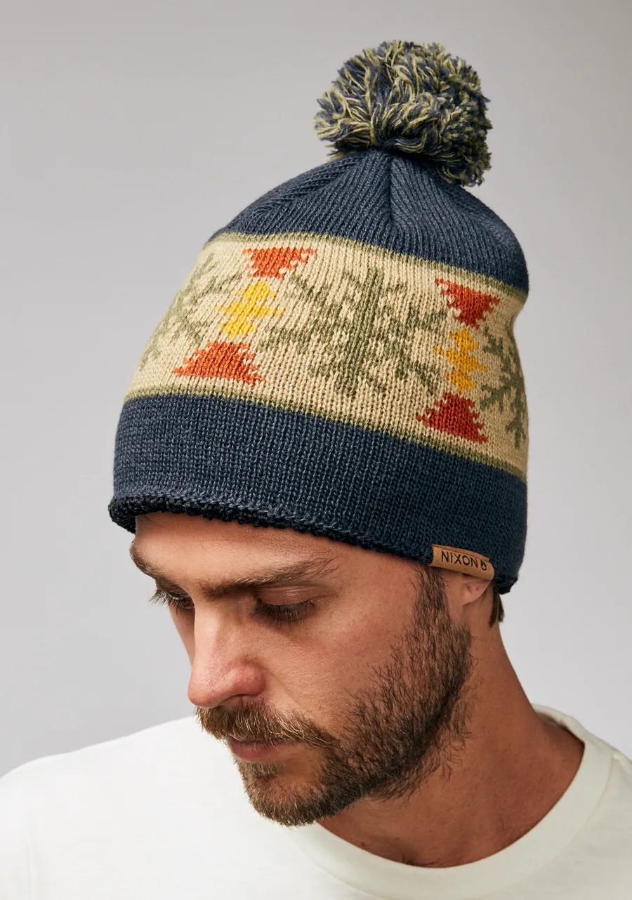 Meister Wool Pom Beanie - Navy / Multi