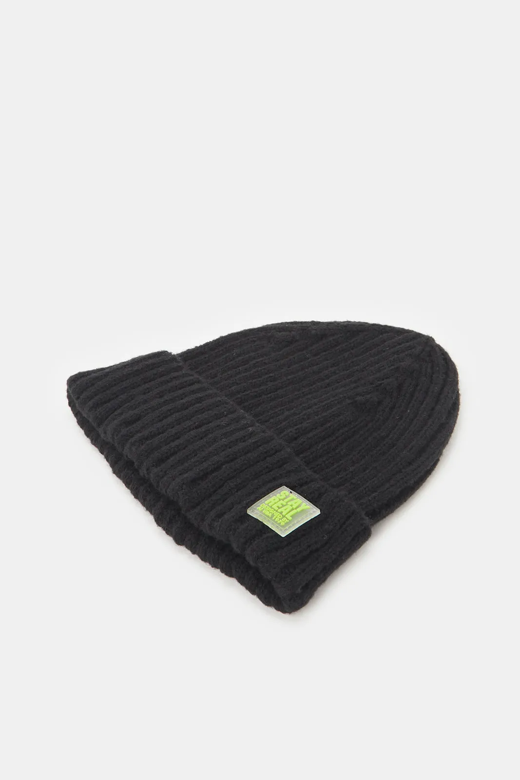 Men Black Knitted Cap