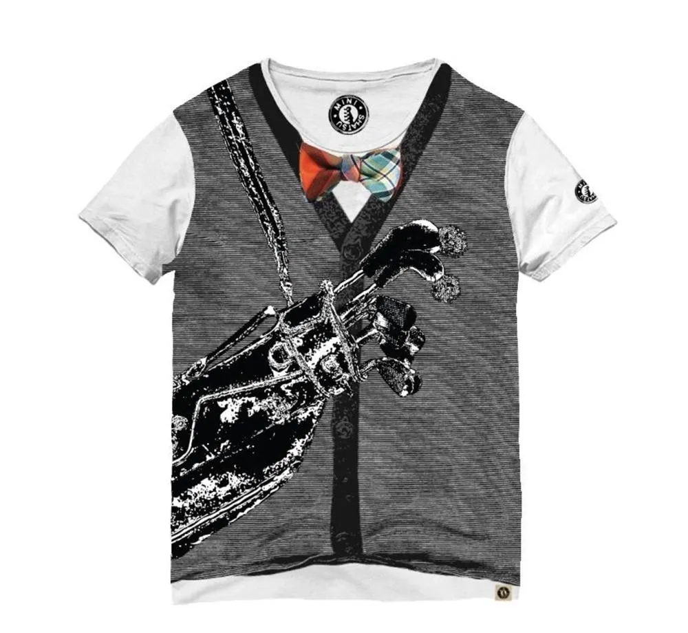 Mini Shatsu Boys Bow Tie Golfer Vest Shirt