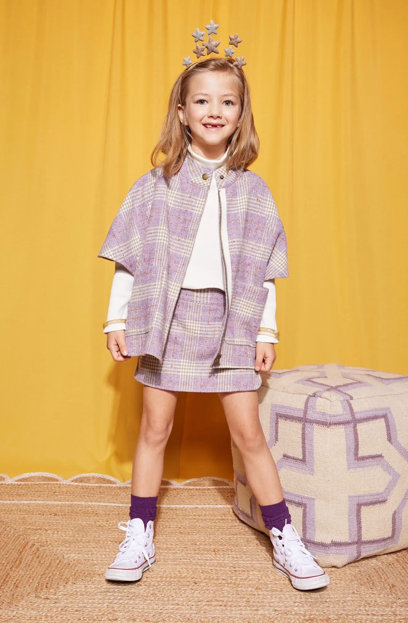 Mini Skort | Lilac Tweed (5, 6, 7, 10)