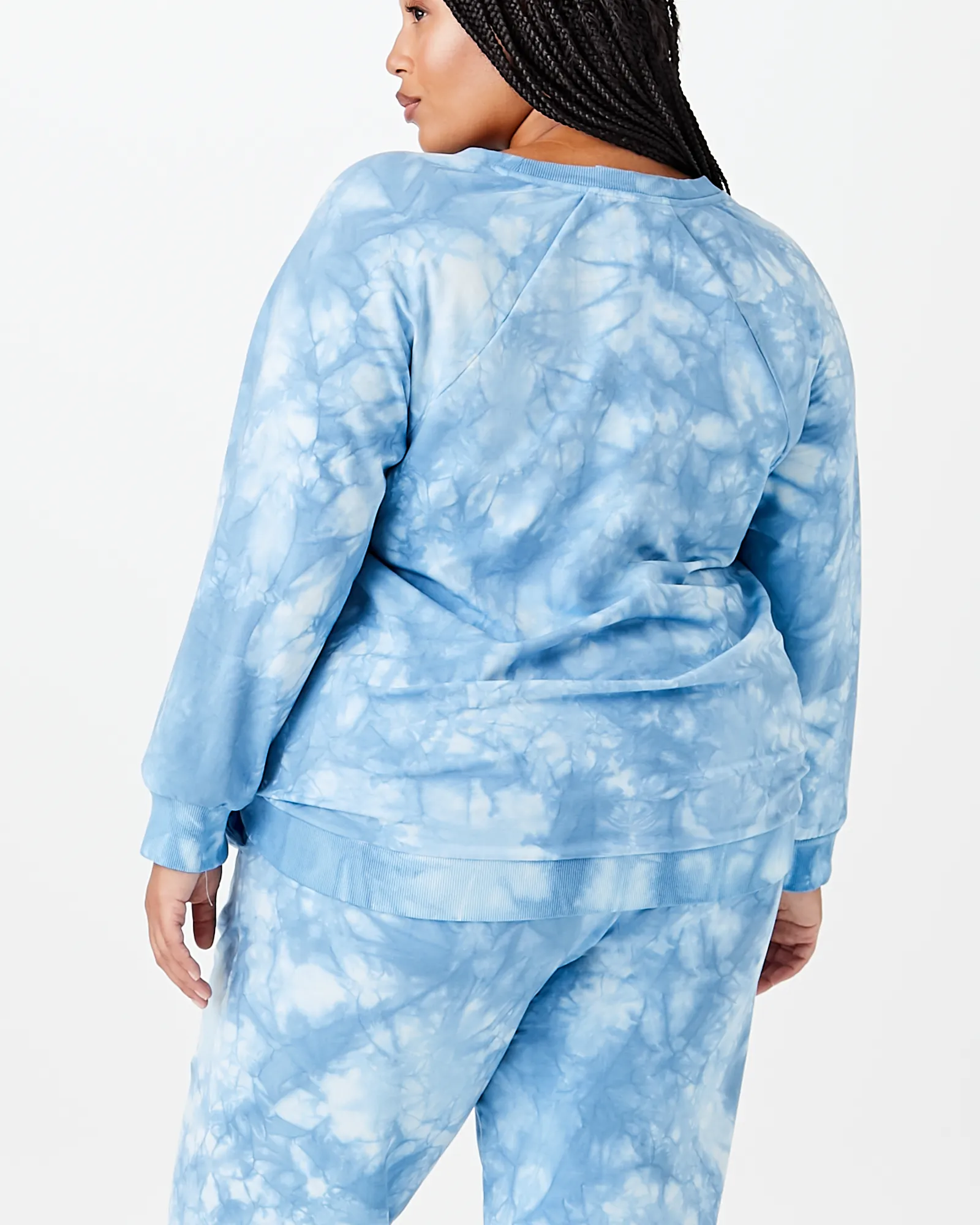 Miriam Tie-Dye Sweatshirt | Light Blue / White