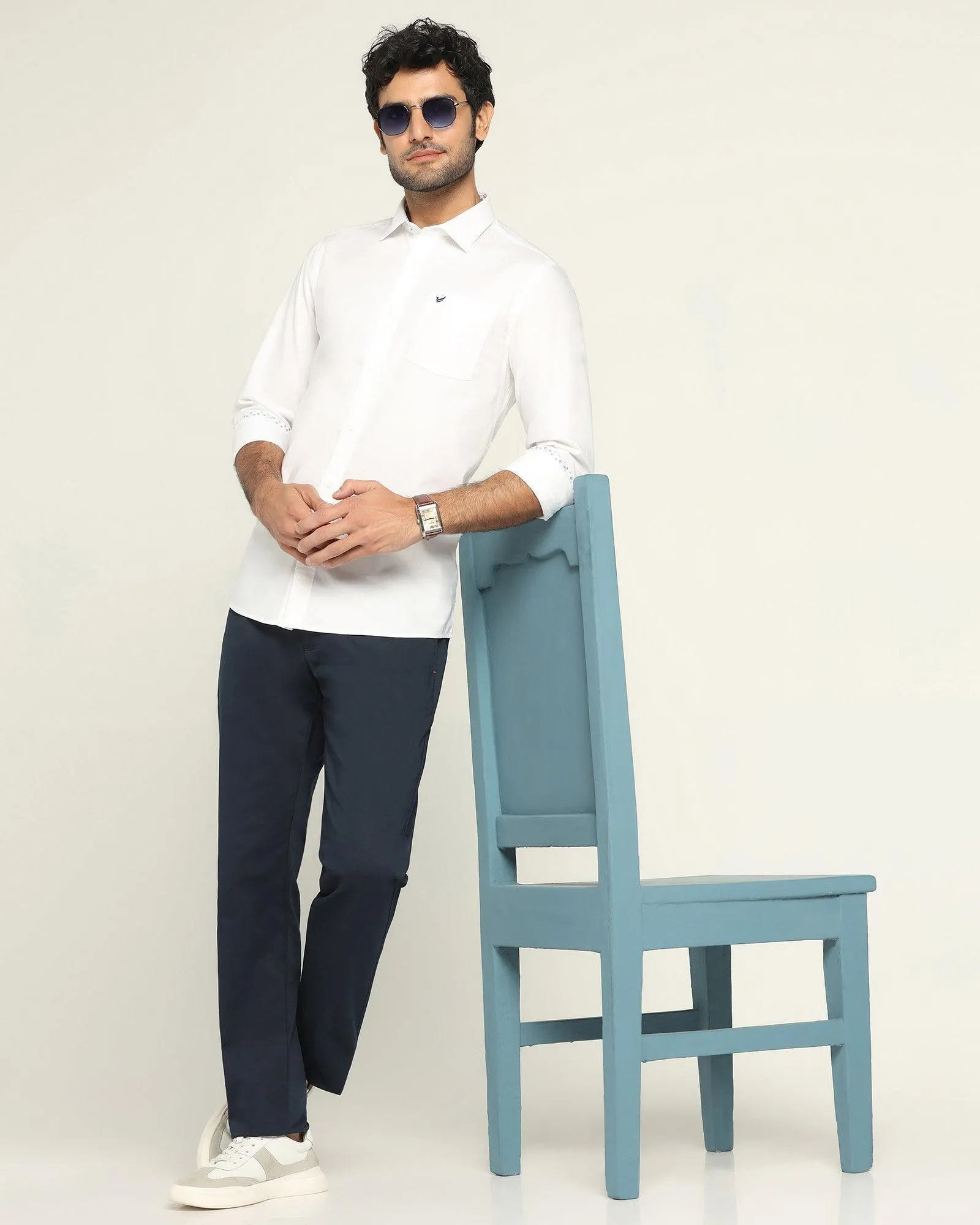 Must Haves Casual White Solid Shirt - Torch