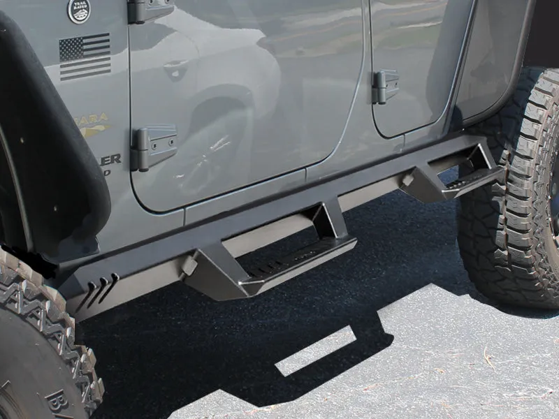 N-FAB EpYx Step System (Textured Black), 4-Door Only for 07-18 Jeep Wrangler JK Unlimited