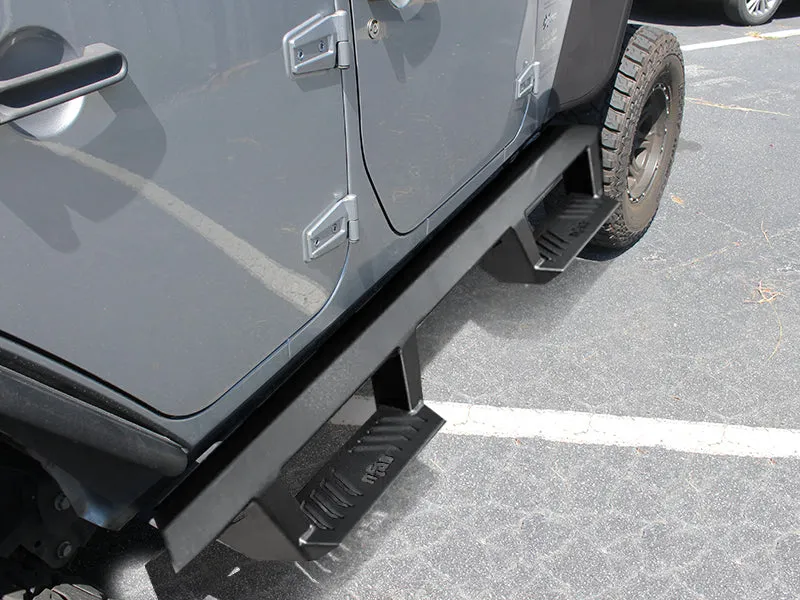 N-FAB EpYx Step System (Textured Black), 4-Door Only for 07-18 Jeep Wrangler JK Unlimited