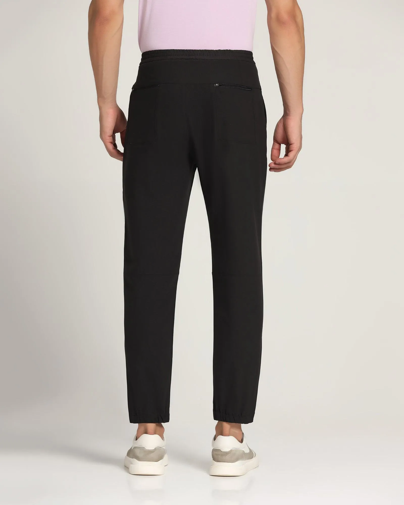 Nadal Casual Black Solid Khakis - Jin