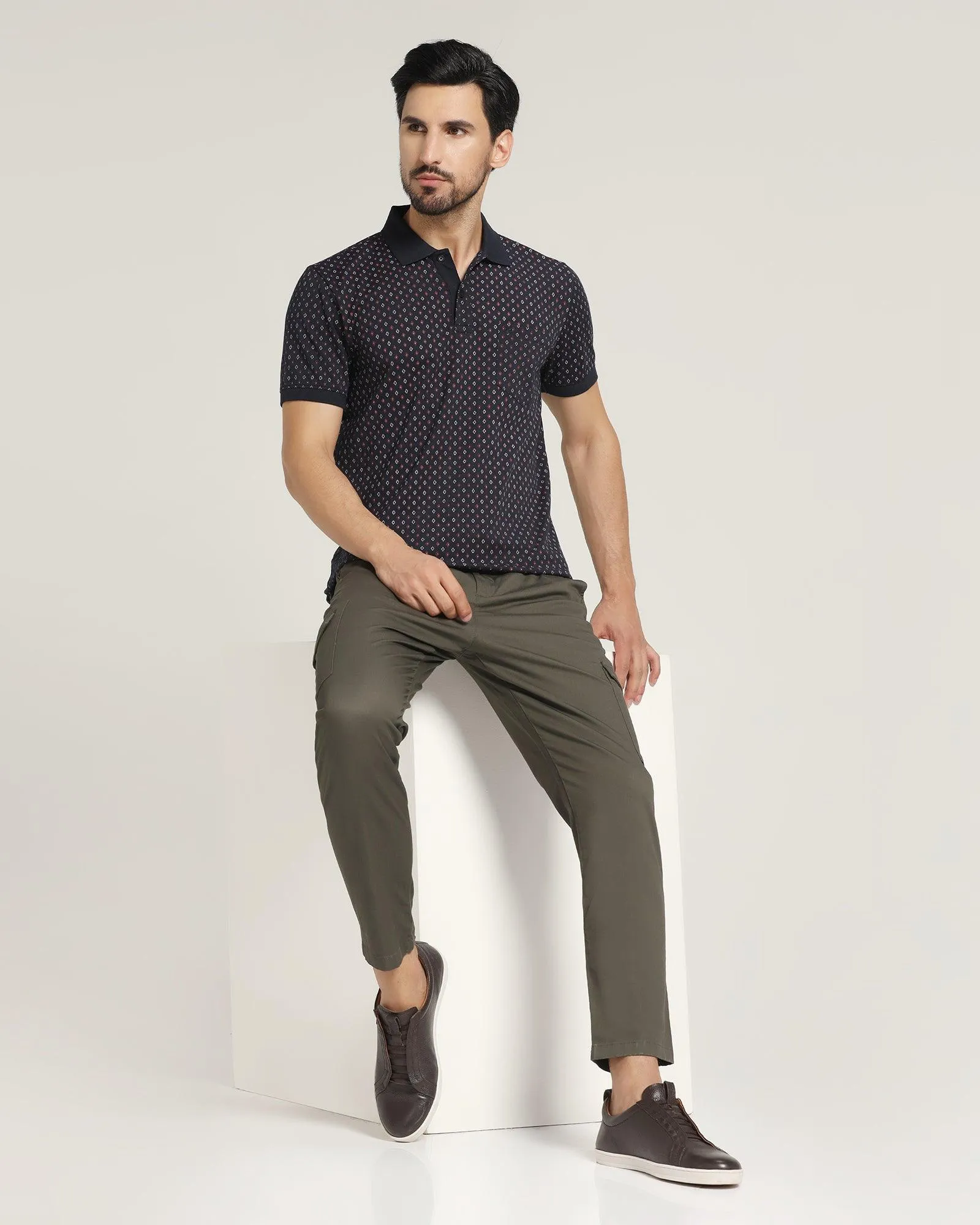 Nadal Casual Dark Green Solid Khakis - Boat