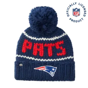 NEW ENGLAND PATRIOTS LELE SADOUGHI X NFL NAVY BEANIE YARN POM