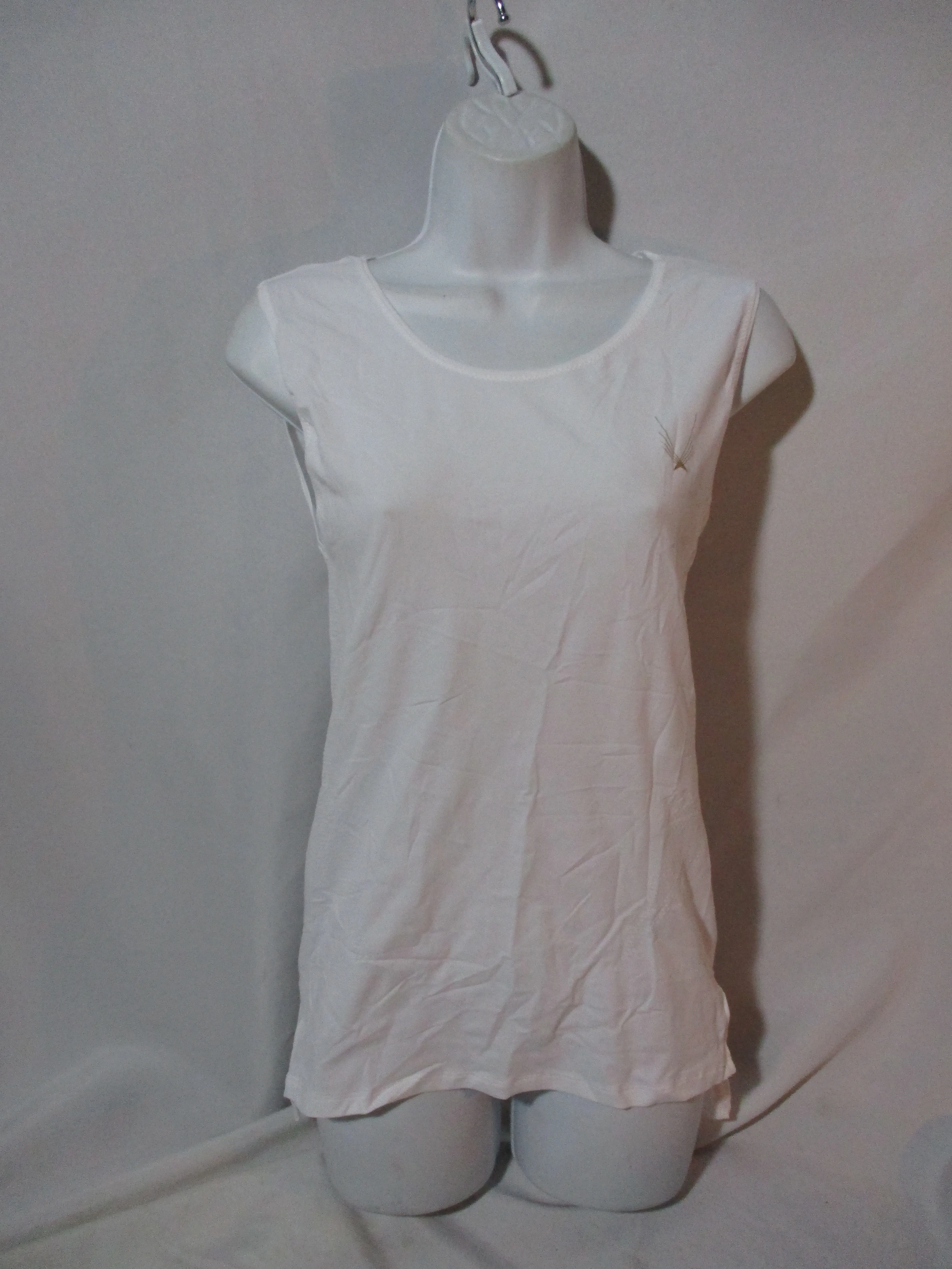 NEW NWT LUCAS HUGH TECHNICAL KNIT SLEEVELESS T-SHIRT WHITE M