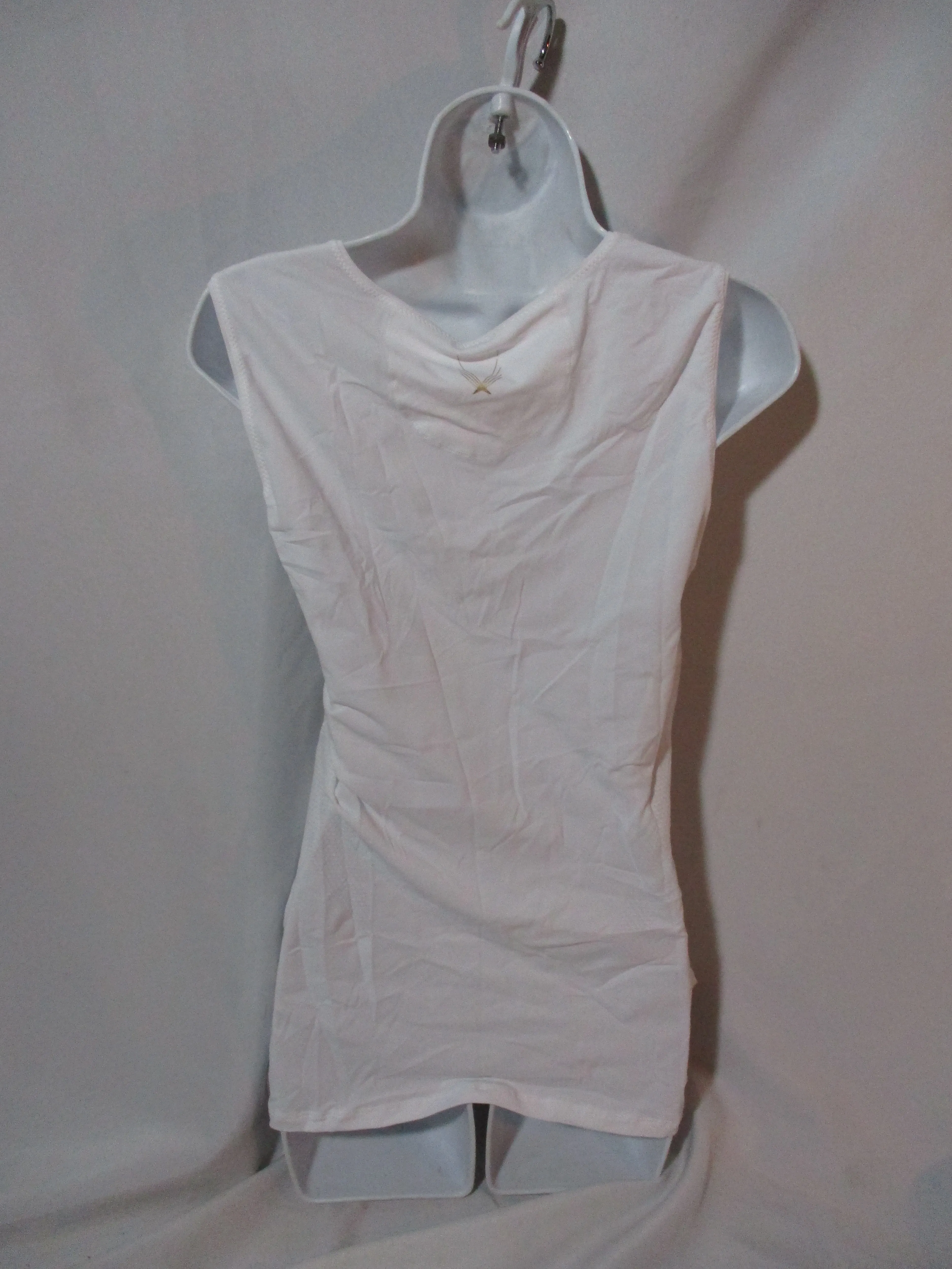 NEW NWT LUCAS HUGH TECHNICAL KNIT SLEEVELESS T-SHIRT WHITE M