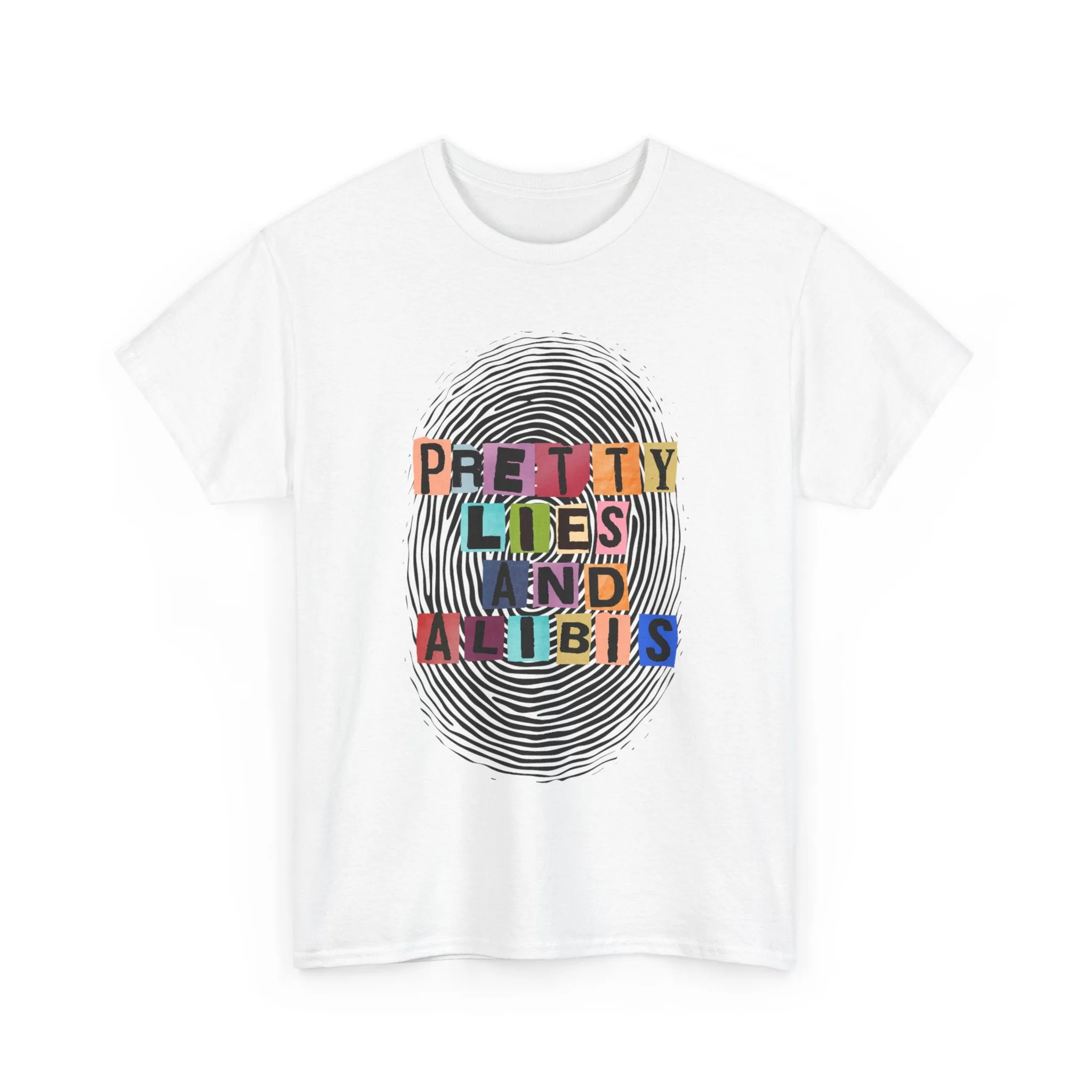 NEW! 'Pretty Lies and Alibis' Ransom Unisex Heavy Cotton Tee - Trendy Statement Shirt for Casual Style