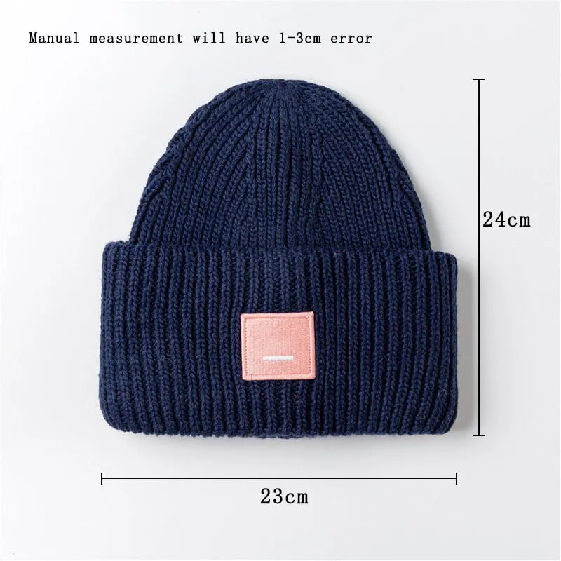 New simple beanie ladies hat winter cold and warm wool hat Goros women's AC hat