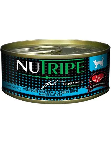 Nutripe Fit Venison & Green Tripe with CoQ10 Cat Wet Food 95g