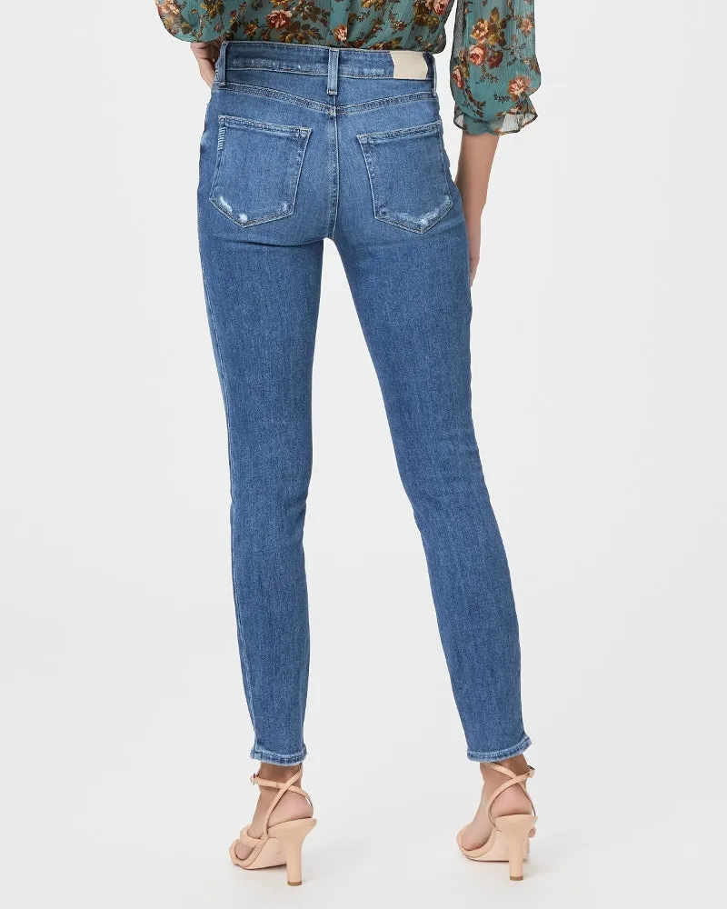 Paige Ladies Hoxton Ankle Jean in Painterly Distressed