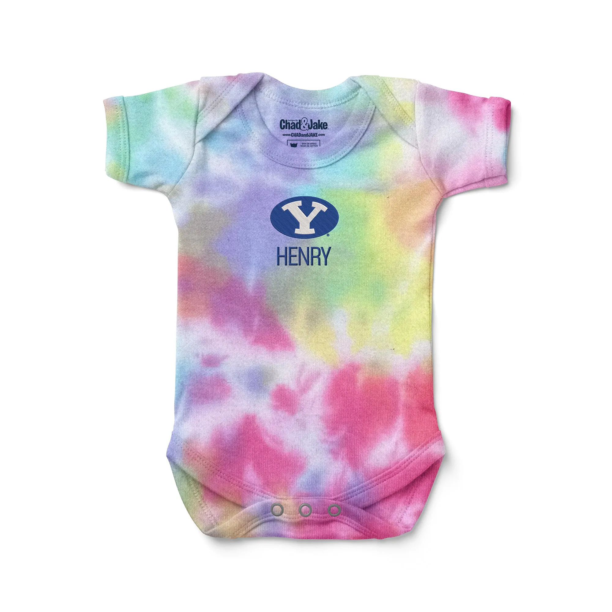 Personalized Brigham Young Cougars Tie Dye Bodysuit