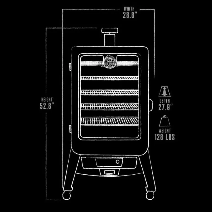 Pit Boss 5-Series Vertical Wood Pellet Smoker Black