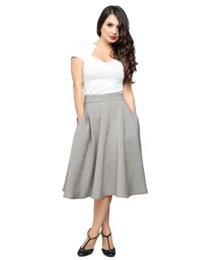 Pocket High Waist Thrills Skirt in Heather Grey