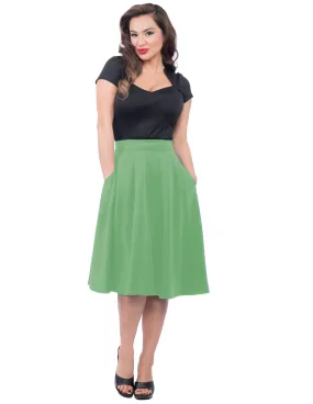 Pocket High Waist Thrills Skirt in Kelly Green