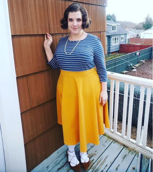 Pocket High Waist Thrills Skirt in Mustard