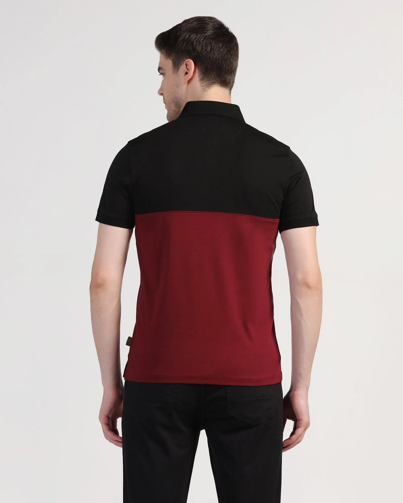 Polo Biking Red Solid T-Shirt - Star