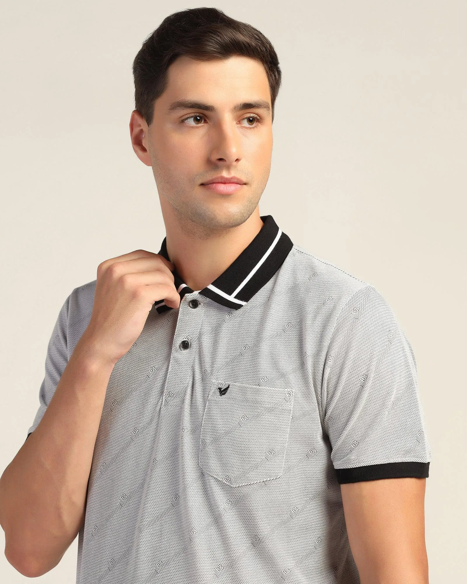 Polo Black Printed T-Shirt - Nit