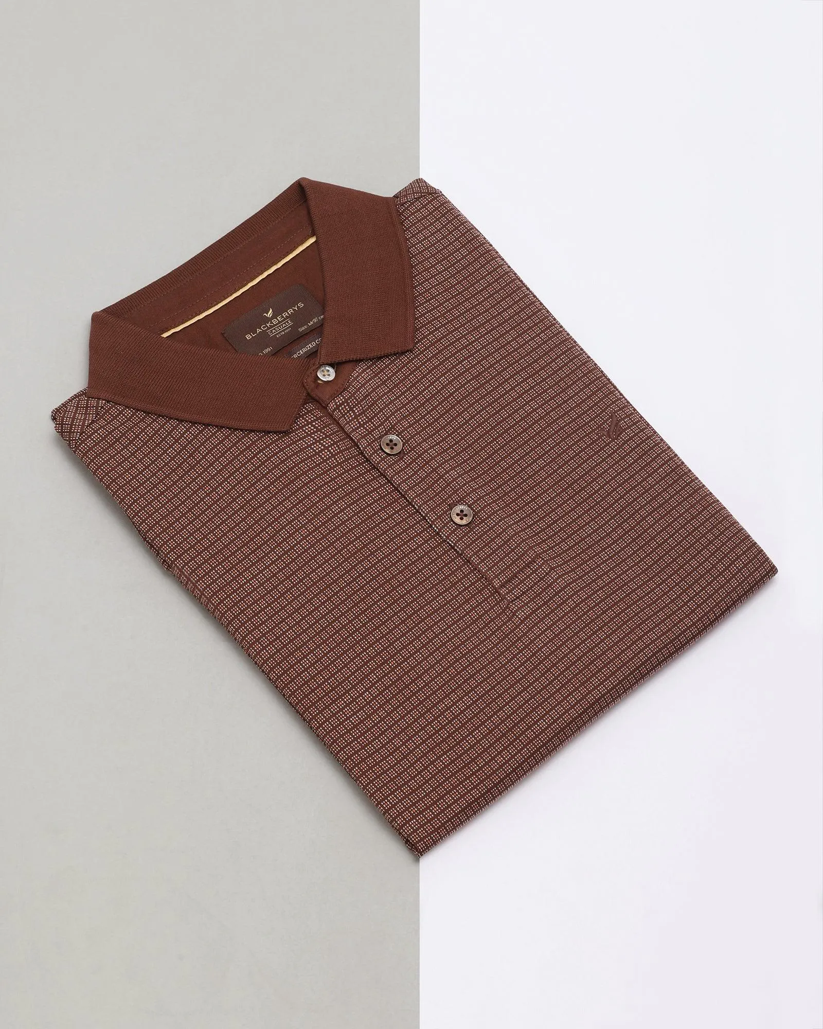 Polo Brown Printed T-Shirt - Jazz