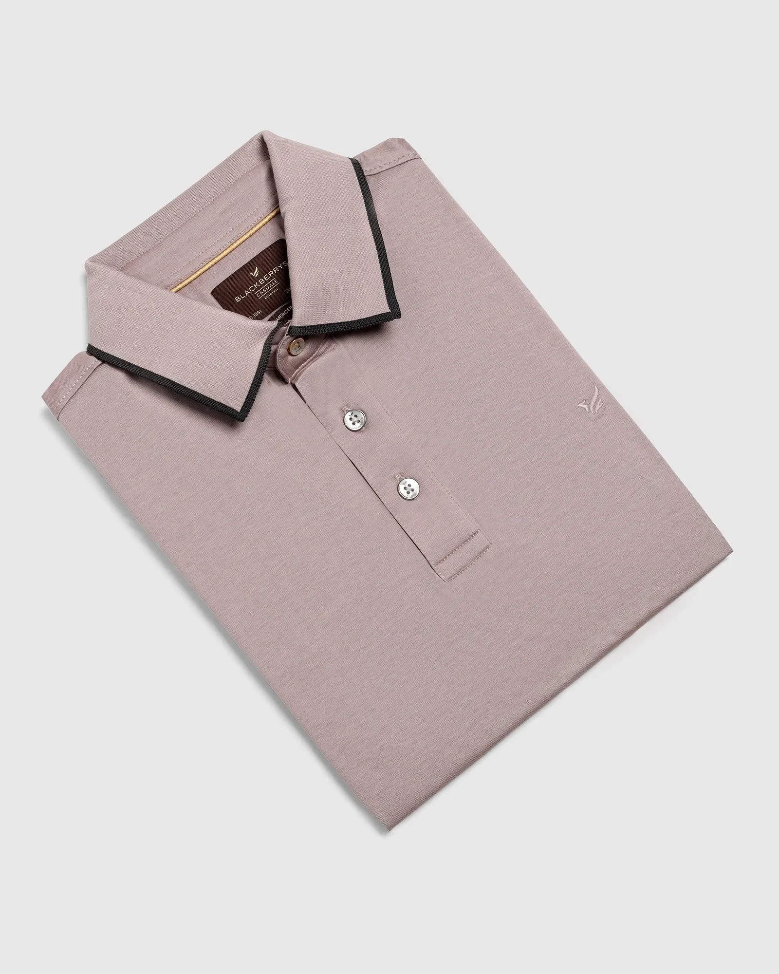 Polo Cloud Grey Solid T-Shirt - Ether