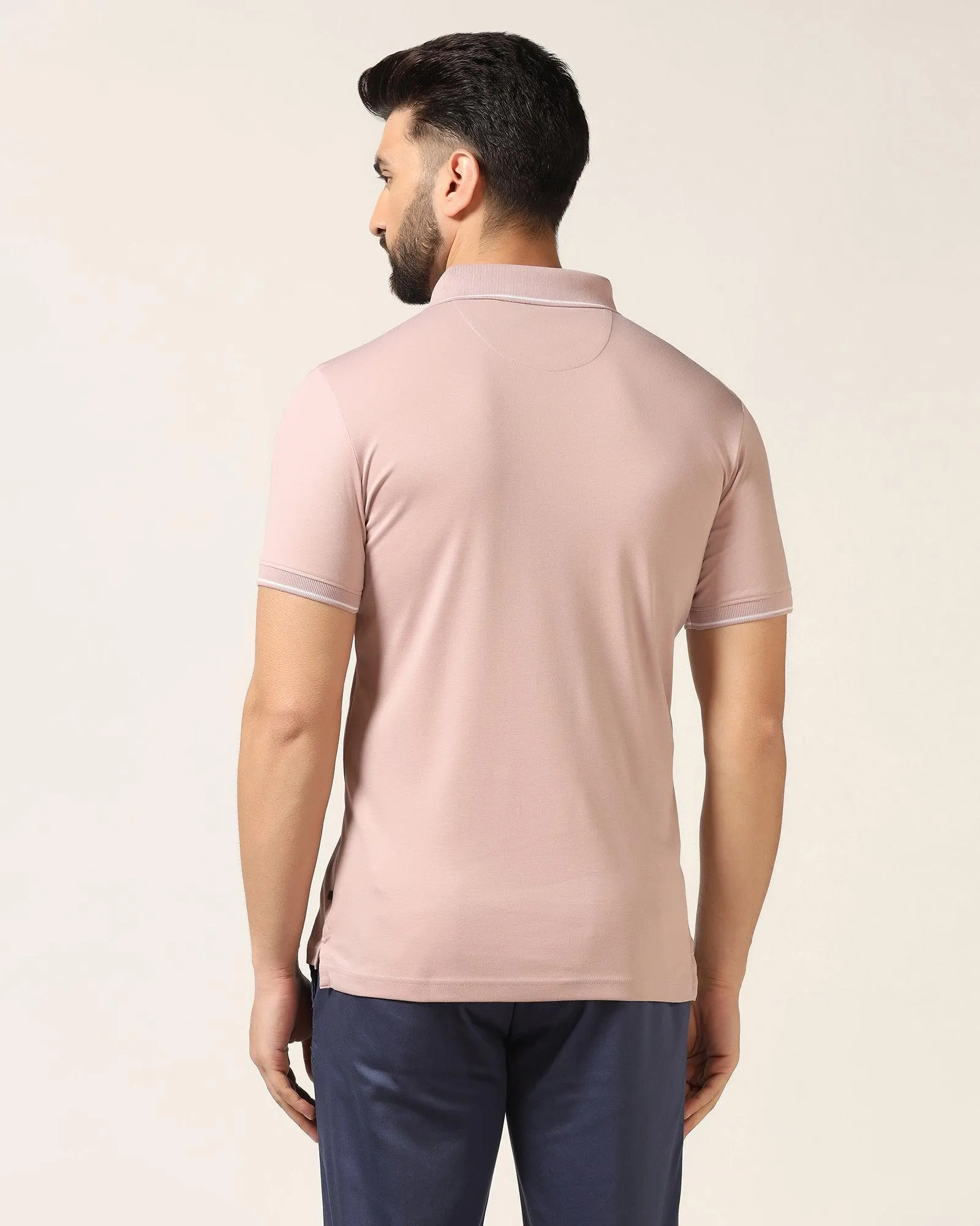 Polo Dusty Pink Solid T-Shirt - Adam