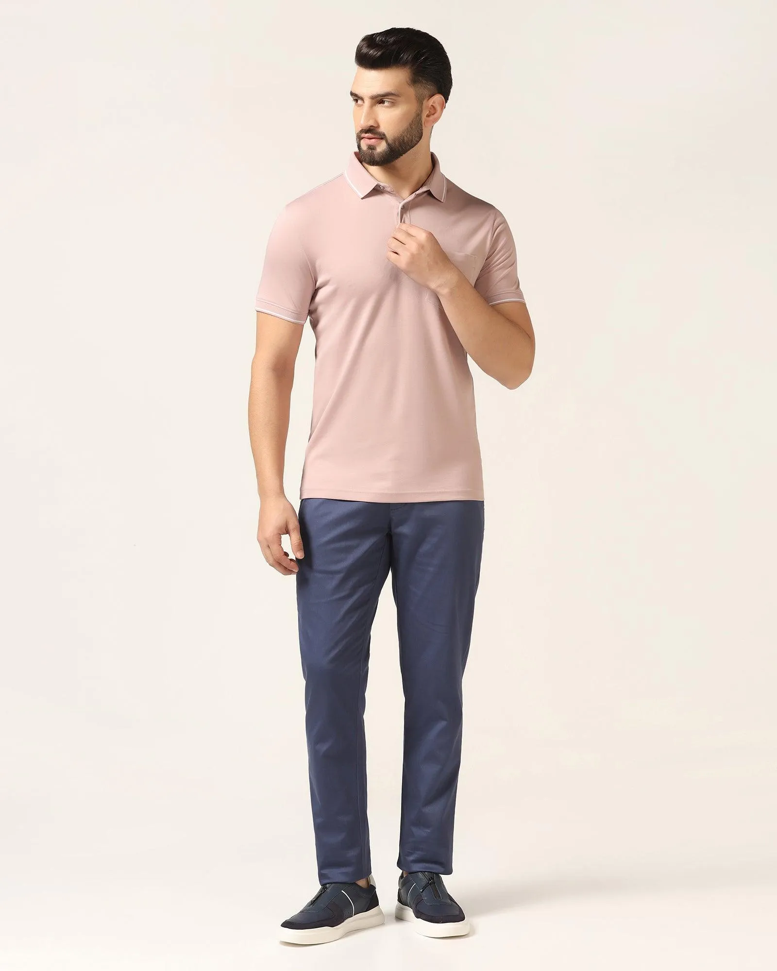 Polo Dusty Pink Solid T-Shirt - Adam