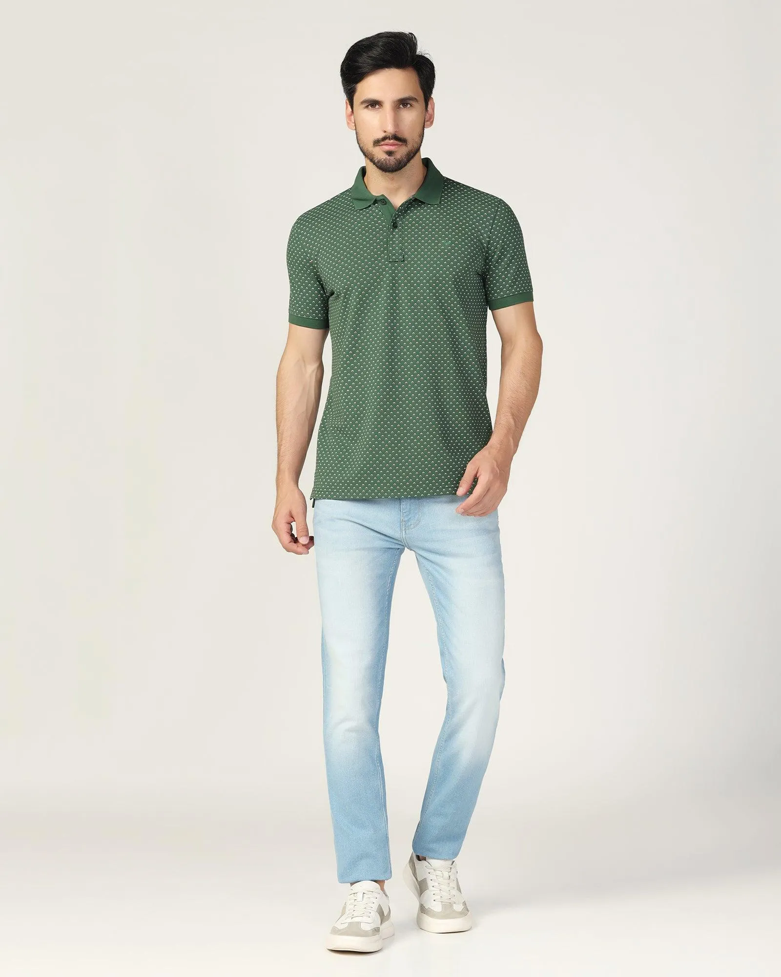 Polo Forest Green Printed T-Shirt - Pisces