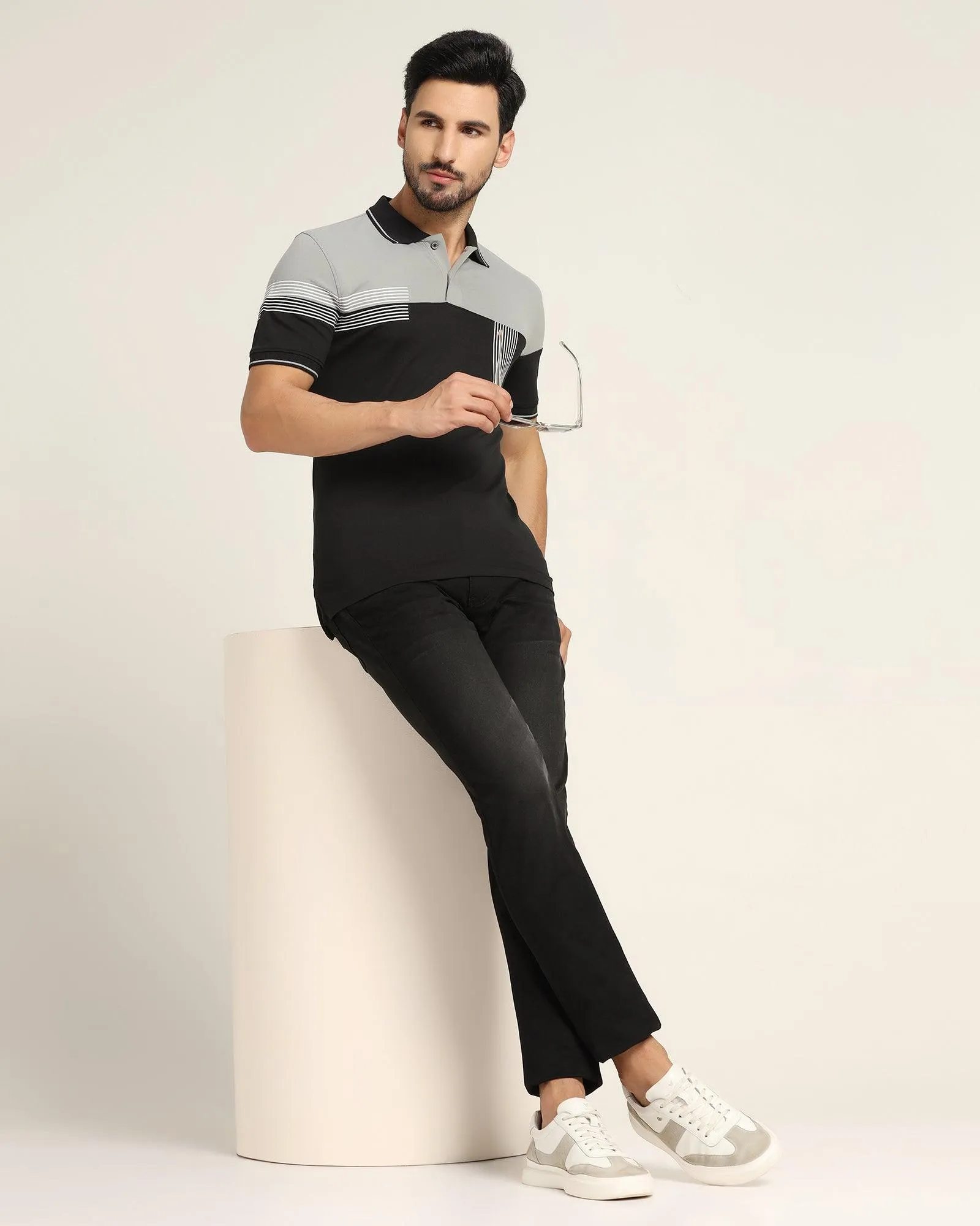 Polo Grey Solid T-Shirt - Boss