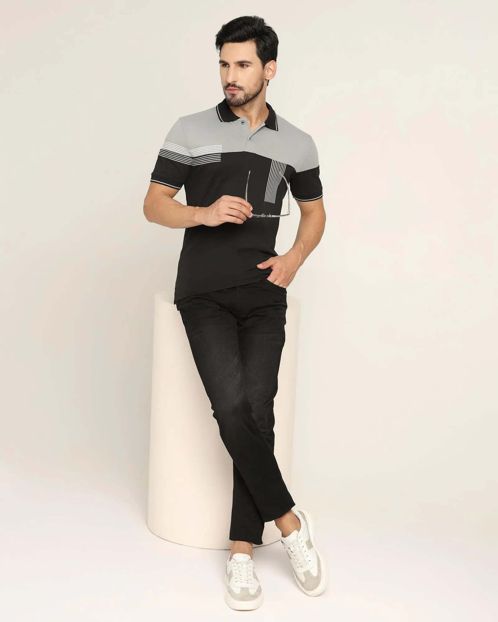 Polo Grey Solid T-Shirt - Boss