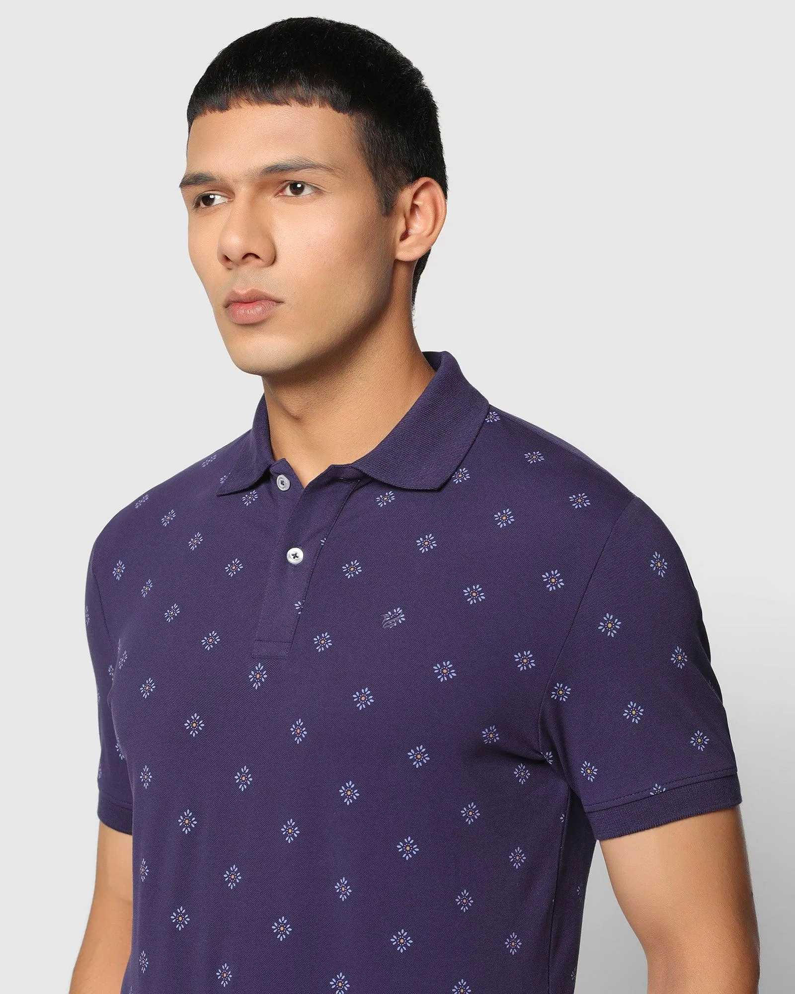 Polo Ink Blue Printed T-Shirt - Jervin