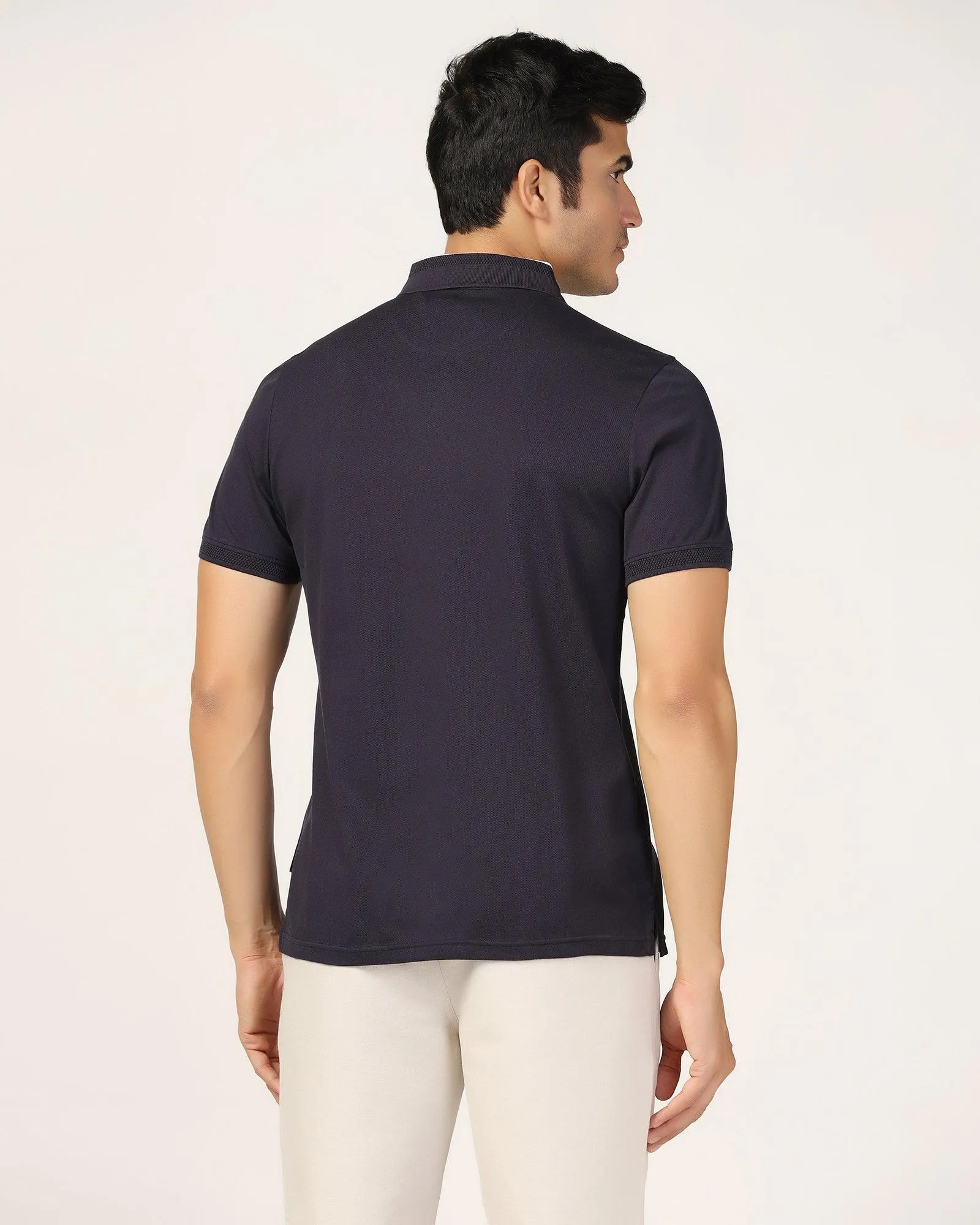 Polo Navy Solid T-Shirt - Gill