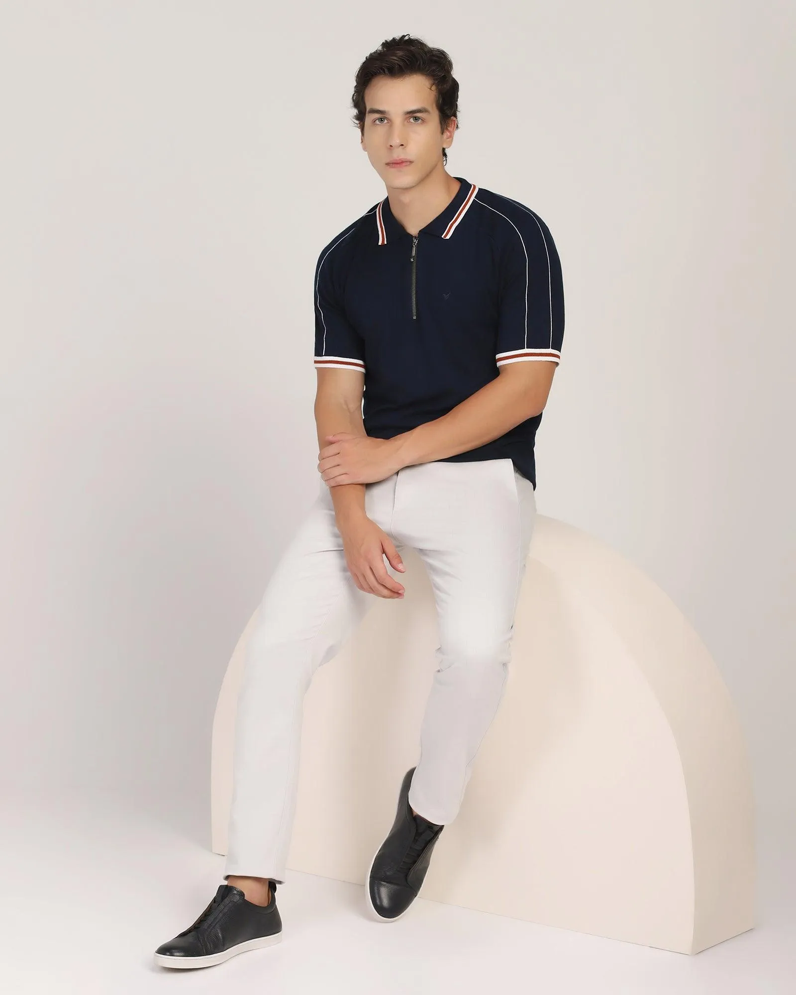 Polo Navy Solid T-Shirt - Seppy