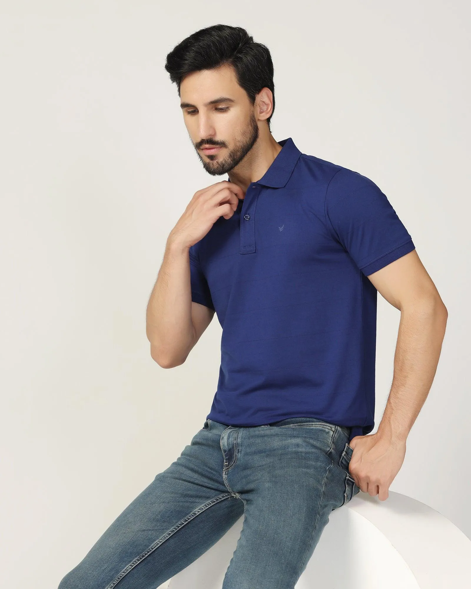 Polo Navy Stripe T-Shirt - Strape